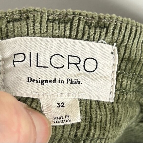 Anthropologie The Wanderer Relaxed-Leg Corduroy Pants by Pilcro Size 32 Green - Picture 10 of 15